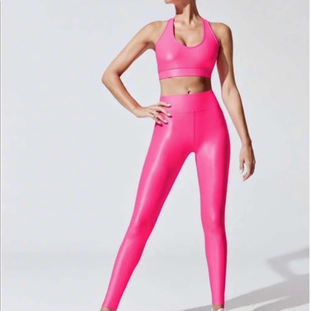 ON HOLD - CARBON38 Takara Hot Pink Neon Leggings Medium Regular Rise Full Length